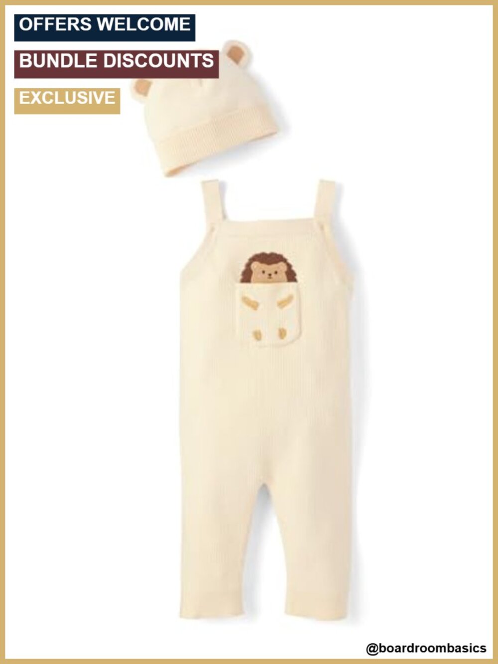 Gymboree Baby Overalls and Hat Set Viscose Blend Knit